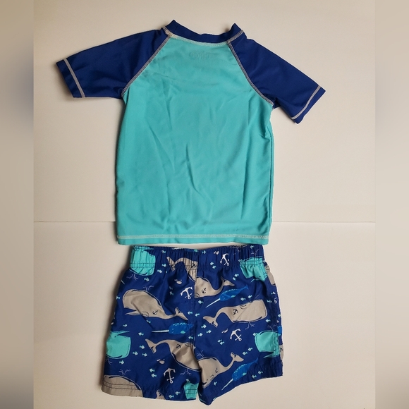 Circo 2T / 3T Boys Two Piece Rash Guard Swimsuit Set - Picture 2 of 7